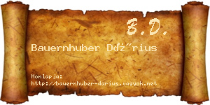 Bauernhuber Dárius névjegykártya